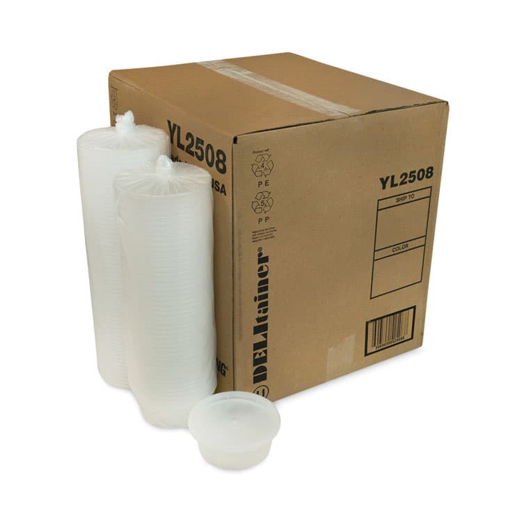 PACTIV EVERGREEN CORPORATION Newspring DELItainer Microwavable Container, 8 oz, 4.7" Diameter x 1.8"h, Clear, Plastic, 240/Carton (PCTYL2508) thumbnail 4