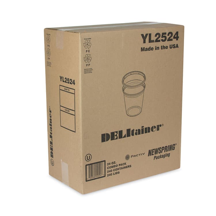 PACTIV EVERGREEN CORPORATION Newspring DELItainer Microwavable Container, 24 oz, 4.7 x 4.7 x 4.4, Clear, Plastic, 240/Carton (PCTYL2524) thumbnail 2