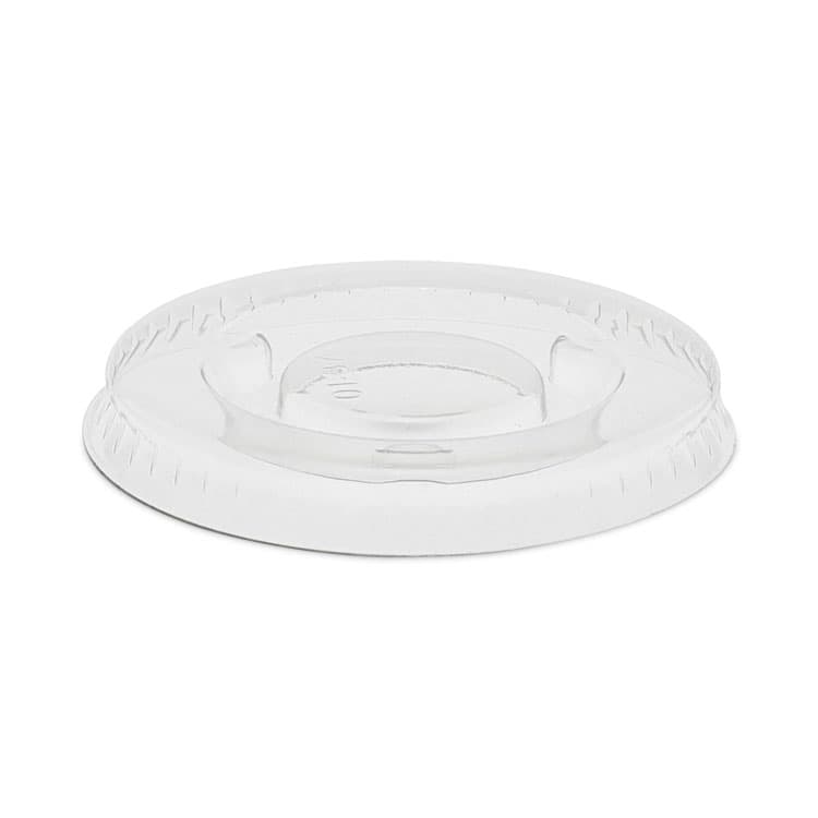 PACTIV EVERGREEN CORPORATION Plastic Portion Cup Lid, Fits 0.5 oz to 1 oz Portion Cups, Clear, 100/Sleeve, 25 Sleeves/Carton (PCTYLS1FR)