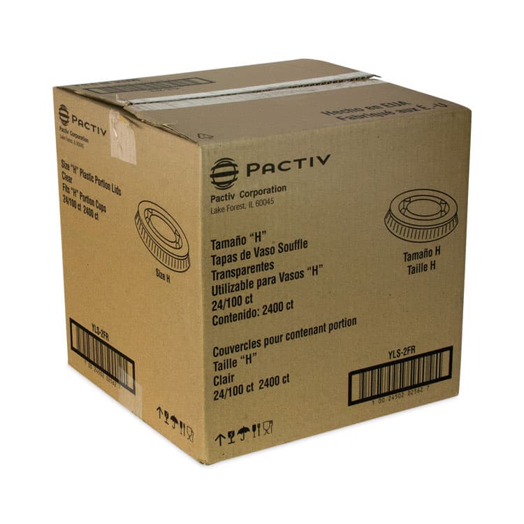 PACTIV EVERGREEN CORPORATION Plastic Portion Cup Lid, Fits 1.5 oz to 2.5 oz Portion Cups, Clear, 100/Pack, 24 Packs/Carton (PCTYLS2FR) thumbnail 2