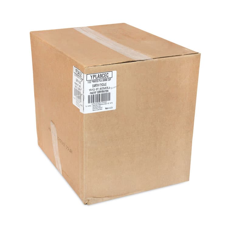 PACTIV EVERGREEN CORPORATION EarthChoice Compostable Cold Cup, 9 oz, Plastic, Clear/Printed, 975/Carton (PCTYPLA9CEC) thumbnail 2