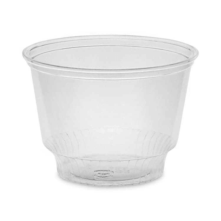 PACTIV EVERGREEN CORPORATION EarthChoice Recycled Clear Plastic Sundae Dish, 8 oz, 4" Diameter x 3" h, Clear, 60/Bag, 15 Bags/Carton (PCTYPS8C)