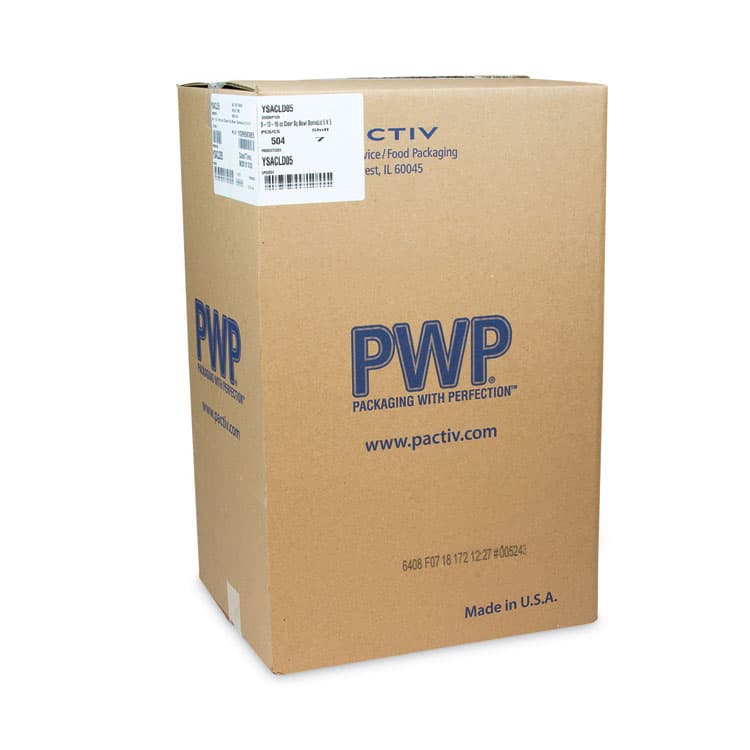 PACTIV EVERGREEN CORPORATION EarthChoice Recycled PET Container Lid, For 8 oz/12 oz/16 oz Container Bases, 5.5 x 5.5 x 0.38, Clear, Plastic, 504/Carton (PCTYSACLD05) thumbnail 2