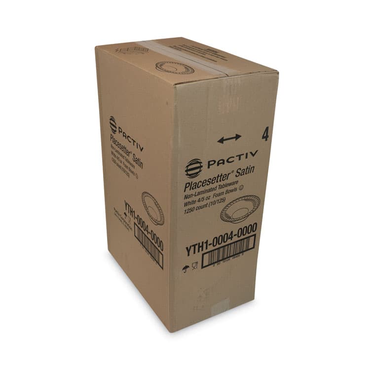 PACTIV EVERGREEN CORPORATION Placesetter Satin Non-Laminated Foam Dinnerware, Bowl, 5 oz, White, 1,250/Carton (PCTYTH100040000) thumbnail 2