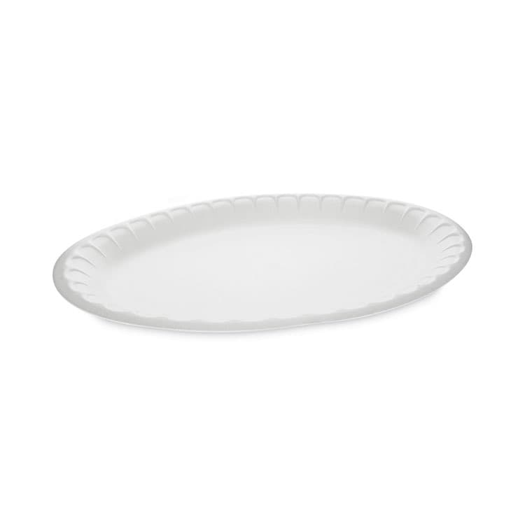 PACTIV EVERGREEN CORPORATION Placesetter Satin Non-Laminated Foam Dinnerware, Platter, 8.5 x 11.5, White, 500/Carton (PCTYTH100430000)