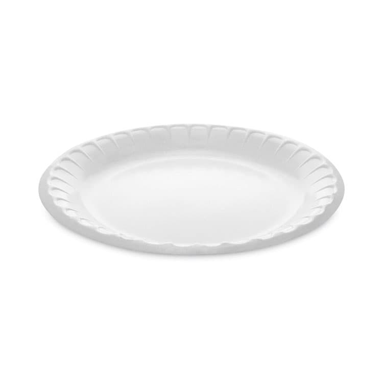 PACTIV EVERGREEN CORPORATION Placesetter Deluxe Laminated Foam Dinnerware, Plate, 8.88" dia, White, 500/Carton (PCTYTK100090000)