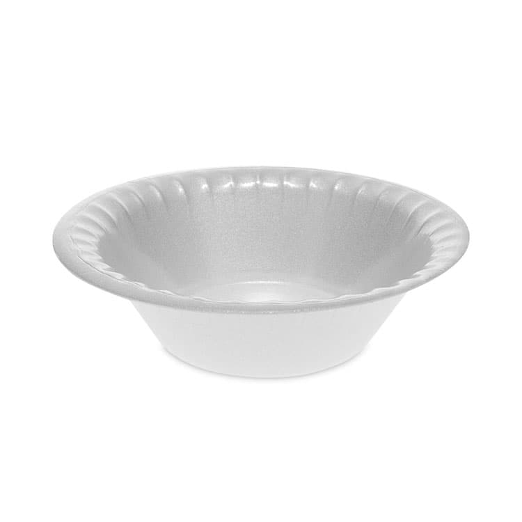 PACTIV EVERGREEN CORPORATION Placesetter Deluxe Laminated Foam Dinnerware, Bowl, 12 oz, White, 1,000/Carton (PCTYTK100120000)