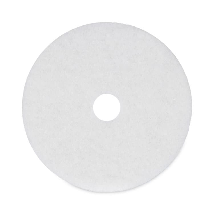 BOARDWALK Polishing Floor Pads, 20" Diameter, White, 5/Carton (BWK4020WHI)