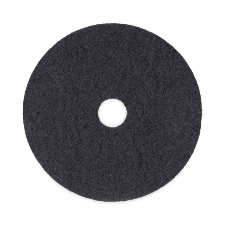 BOARDWALK Stripping Floor Pads, 20" Diameter, Black, 5/Carton (BWK4020BLA)