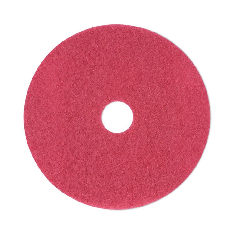 BOARDWALK Buffing Floor Pads, 19" Diameter, Red, 5/Carton (BWK4019RED)