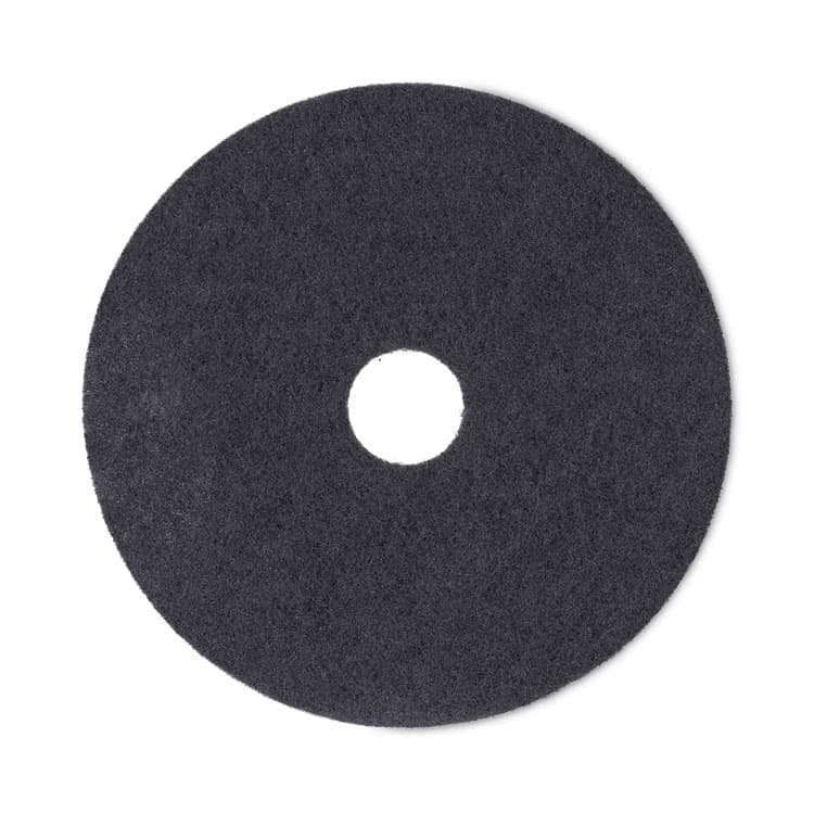 BOARDWALK Stripping Floor Pads, 18" Diameter, Black, 5/Carton (BWK4018BLA)