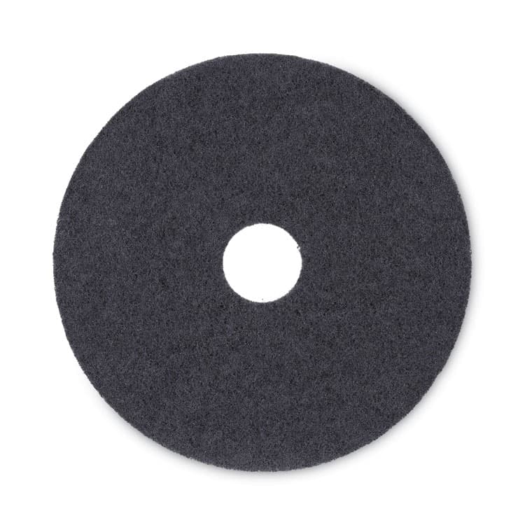 BOARDWALK Stripping Floor Pads, 17" Diameter, Black, 5/Carton (BWK4017BLA)