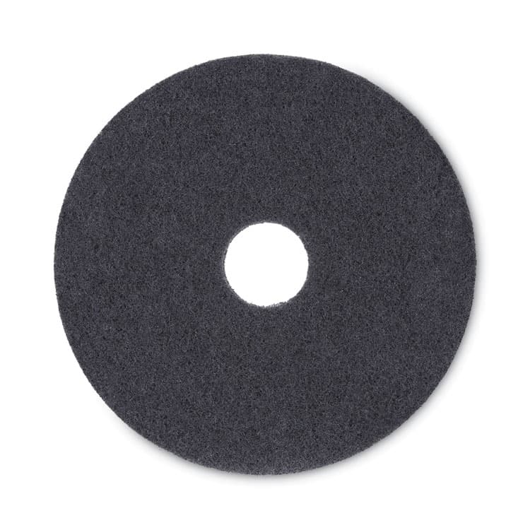 BOARDWALK Stripping Floor Pads, 16" Diameter, Black, 5/Carton (BWK4016BLA)