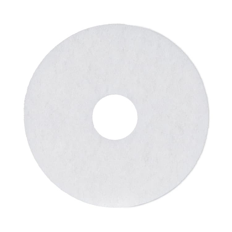 BOARDWALK Polishing Floor Pads, 13" Diameter, White, 5/Carton (BWK4013WHI)