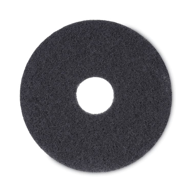 BOARDWALK Stripping Floor Pads, 13" Diameter, Black, 5/Carton (BWK4013BLA)