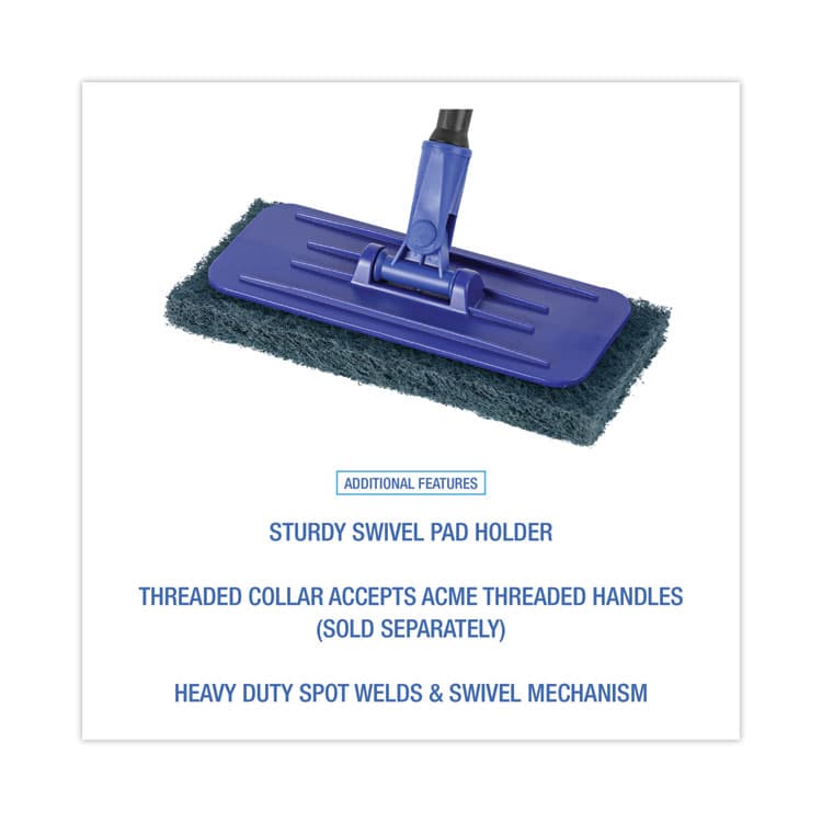 BOARDWALK Swivel Pad Holder, Plastic, Blue, 4 x 9, 12/Carton (BWK00405) thumbnail 4
