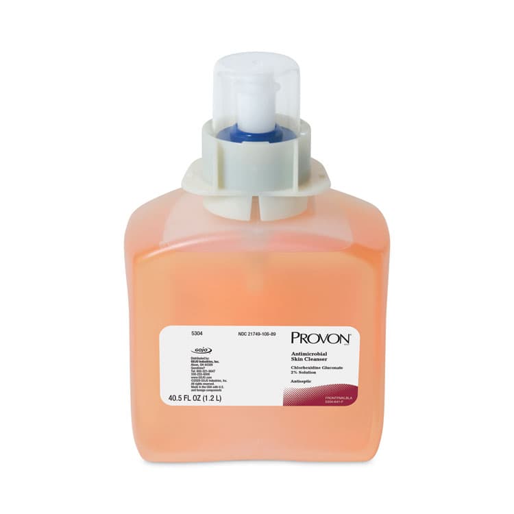 GO-JO INDUSTRIES Antimicrobial Skin Cleanser Refill, For FMX-12 Dispenser, Unscented, 1,200 mL, 3/Carton (GOJ530403) thumbnail 2