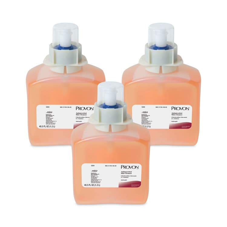 GO-JO INDUSTRIES Antimicrobial Skin Cleanser Refill, For FMX-12 Dispenser, Unscented, 1,200 mL, 3/Carton (GOJ530403)