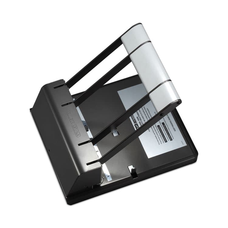 STANLEY BOSTITCH 130-Sheet Xtreme Duty Adjustable Two- to Three-Hole Punch, 9/32" Holes, Black/Silver (BOS03200) thumbnail 3