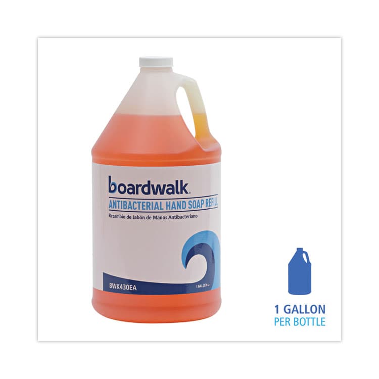 BOARDWALK Antibacterial Liquid Soap Refill, Clean Scent, 1 gal Bottle, 4/Carton (BWK430CT) thumbnail 2