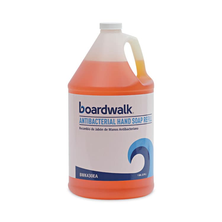 BOARDWALK Antibacterial Liquid Soap Refill, Clean Scent, 1 gal Bottle (BWK430EA)