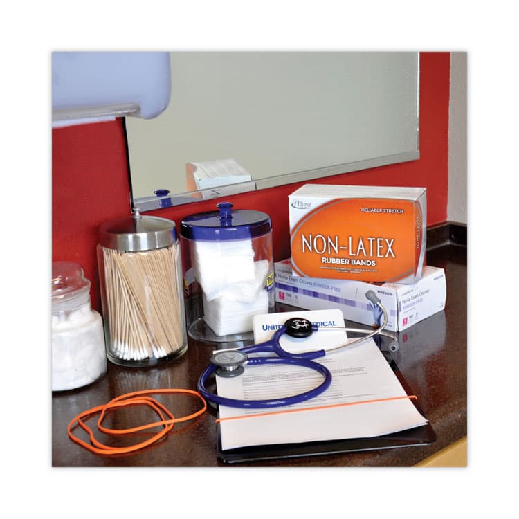 ALLIANCE RUBBER Non-Latex Rubber Bands, Size 54 (Assorted), 0.04" Gauge, Orange, 1 lb Box, Band-Count Varies (ALL37546) thumbnail 2