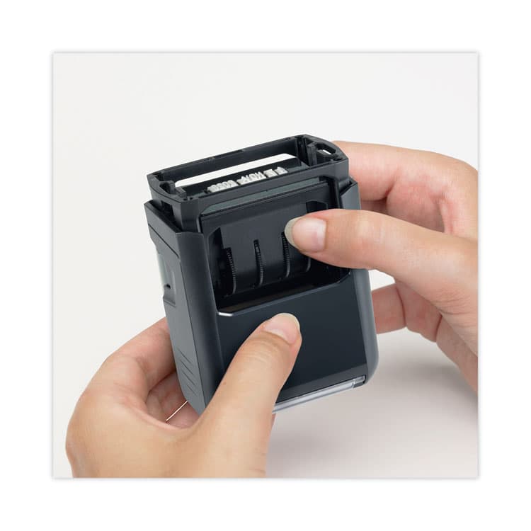 TRODAT Printy Custom Self-Inking Dater, 1.63" x 1", Black/Blue/Red (USSE4750) thumbnail 4