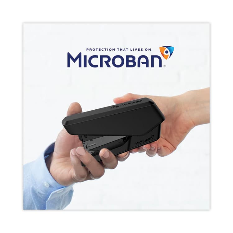 FELLOWES MFG. CO. LX840 EasyPress Half Strip Stapler with Antimicrobial Protection, 25-Sheet Capacity, Black (FEL5010601) thumbnail 2