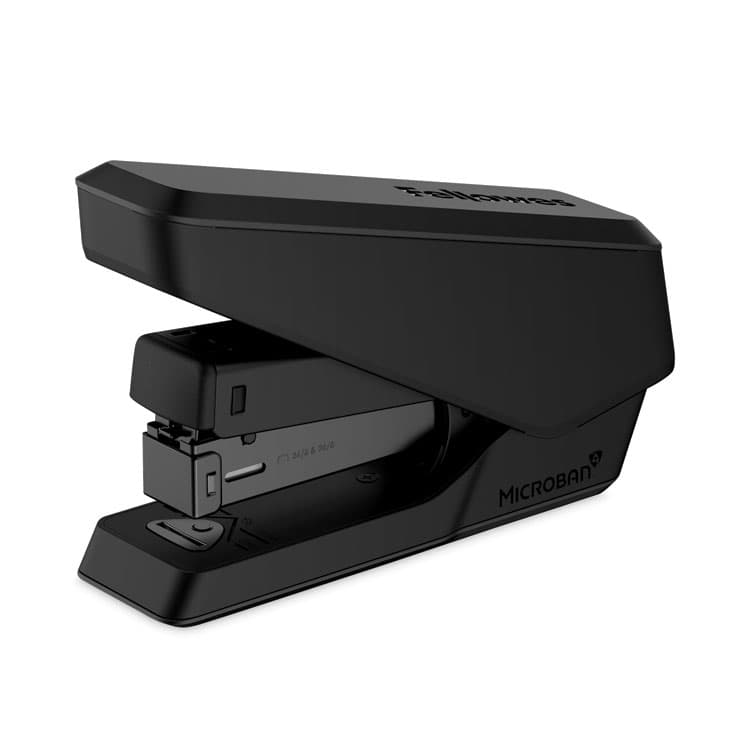 FELLOWES MFG. CO. LX840 EasyPress Half Strip Stapler with Antimicrobial Protection, 25-Sheet Capacity, Black (FEL5010601)
