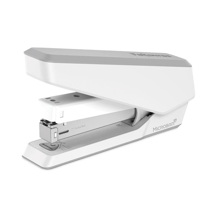 FELLOWES MFG. CO. LX850 EasyPress Full Strip Stapler with Antimicrobial Protection, 25-Sheet Capacity, White (FEL5011601)