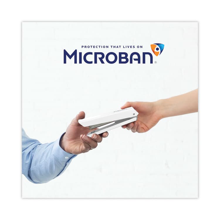 FELLOWES MFG. CO. LX820 Classic Full Strip Stapler with Antimicrobial Protection, 20-Sheet Capacity, White (FEL5011401) thumbnail 2