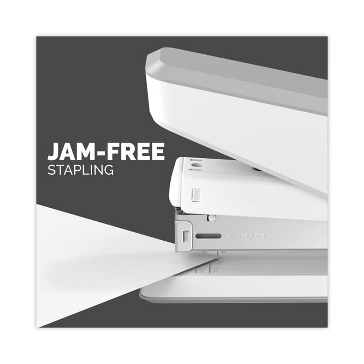 FELLOWES MFG. CO. LX850 EasyPress Full Strip Stapler with Antimicrobial Protection, 25-Sheet Capacity, White (FEL5011601) thumbnail 3