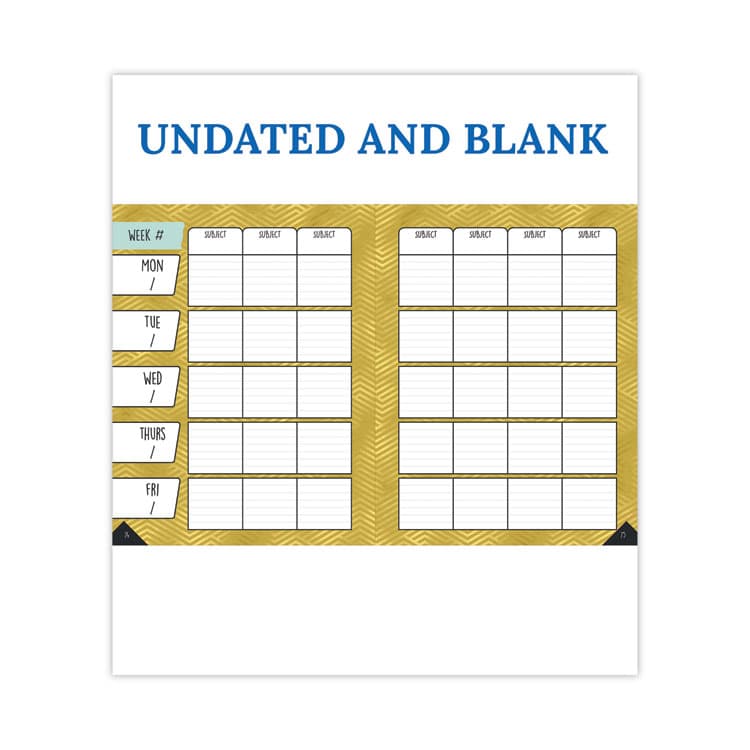 CARSON-DELLOSA EDUCATION Teachers Planner, Weekly/Monthly, 7 Classes, Chevron Artwork, Multicolor Cover, 11 x 8.5 Sheets, 12-Month (July to June) (CDP105001) thumbnail 2