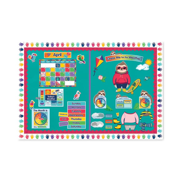 CARSON-DELLOSA EDUCATION Curriculum Bulletin Board Sets, 54-Piece Set, Dress Me for the Weather, 23.5" x 7.5", Multicolor (CDP110487) thumbnail 3