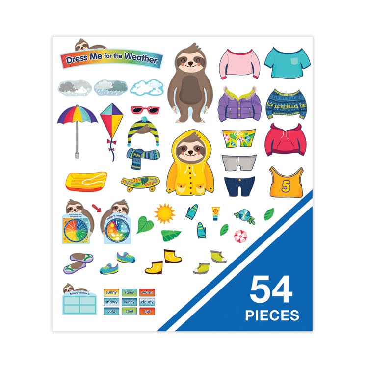 CARSON-DELLOSA EDUCATION Curriculum Bulletin Board Sets, 54-Piece Set, Dress Me for the Weather, 23.5" x 7.5", Multicolor (CDP110487) thumbnail 4