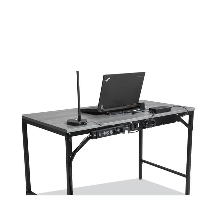 SAFCO PRODUCTS Simple Work Desk, 45.5" x 23.5" x 29.5", Gray (SAF5272BLGR) thumbnail 4