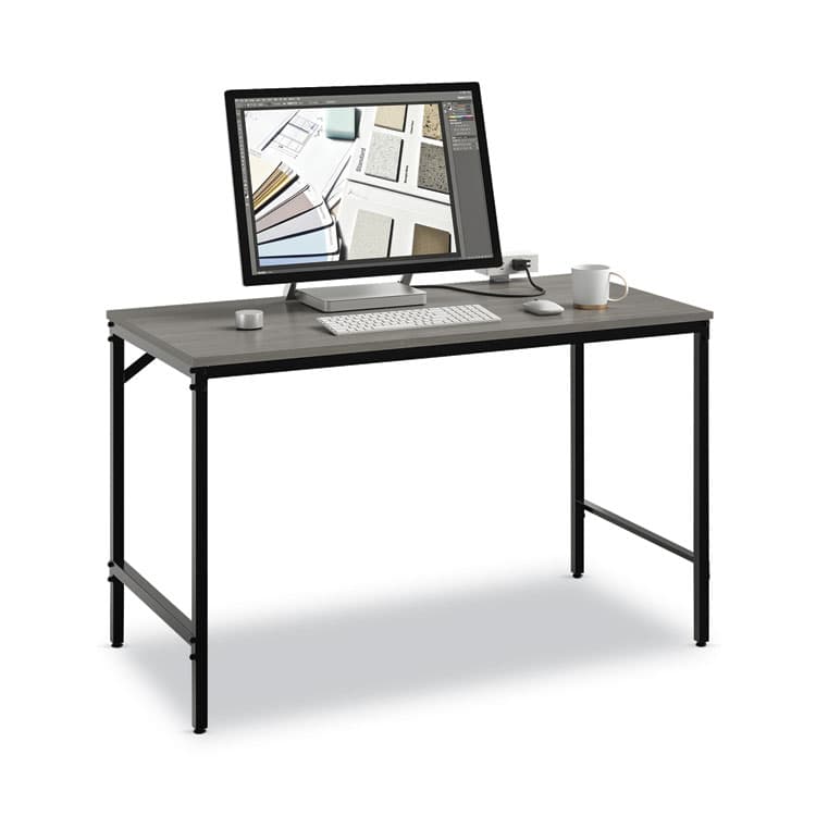 SAFCO PRODUCTS Simple Work Desk, 45.5" x 23.5" x 29.5", Gray (SAF5272BLGR) thumbnail 3