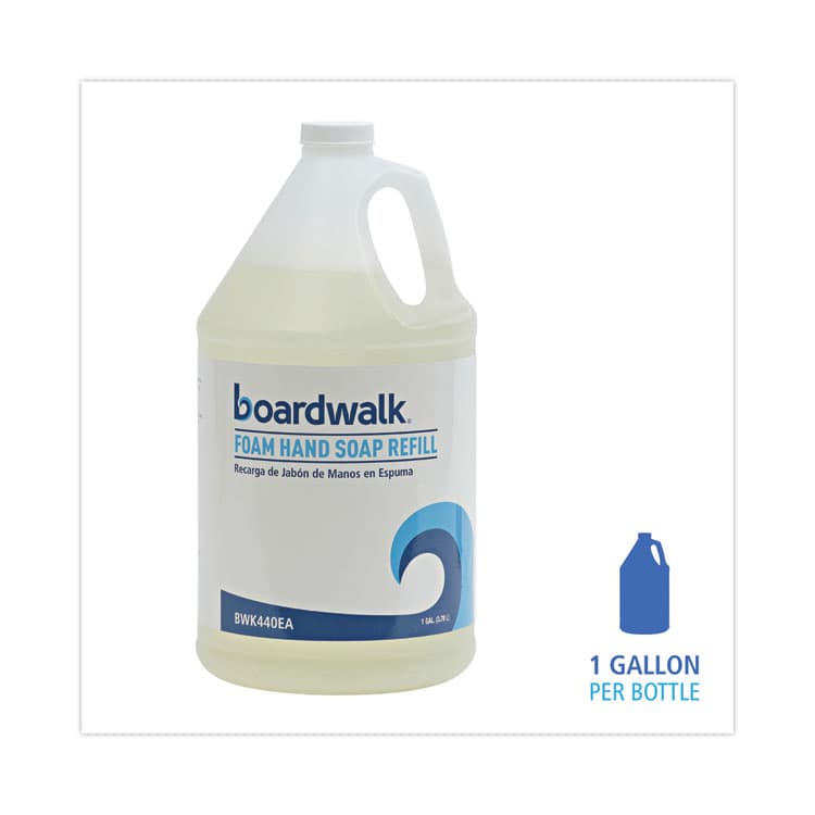 BOARDWALK Foaming Hand Soap Refill, Herbal Mint Scent, 1 gal, 4/Carton (BWK440CT) thumbnail 2