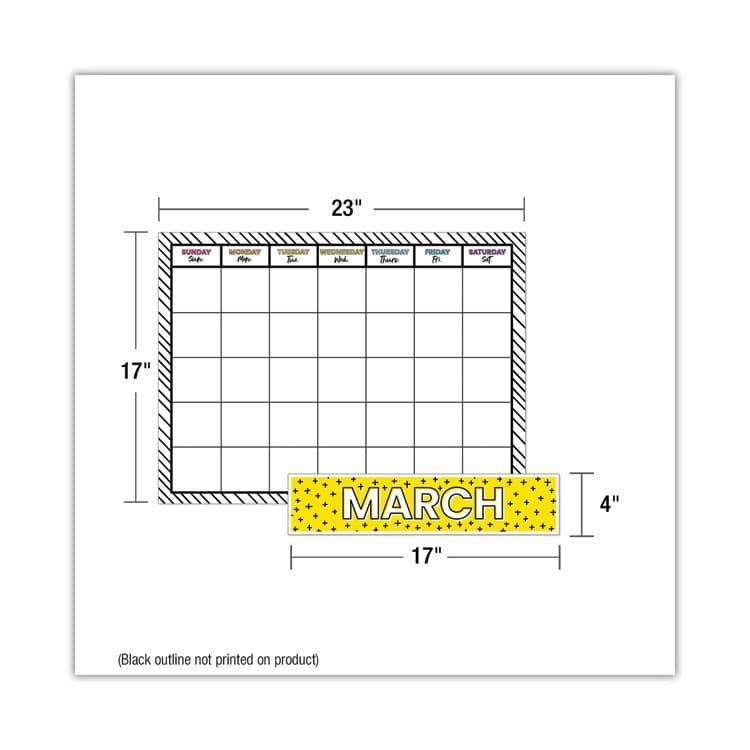 CARSON-DELLOSA EDUCATION Calendar Bulletin Board Sets, 129-Piece Set, Kind Vibes, 23" x 17", Multicolor (CDP110522) thumbnail 2