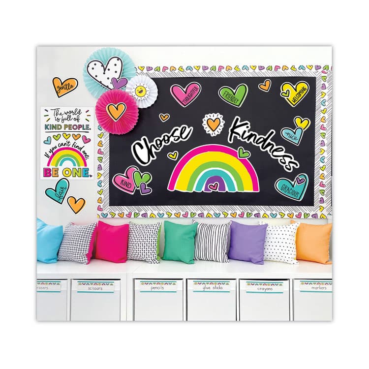 CARSON-DELLOSA EDUCATION Motivational Bulletin Board Sets, 75-Piece Set, Kind Vibes, 30" x 16", Multicolor (CDP110524) thumbnail 2