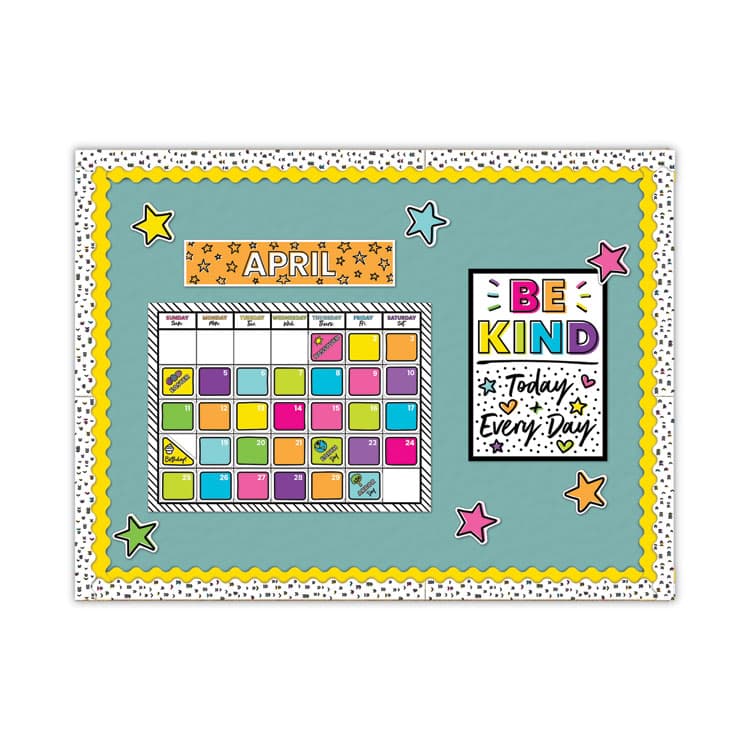 CARSON-DELLOSA EDUCATION Calendar Bulletin Board Sets, 129-Piece Set, Kind Vibes, 23" x 17", Multicolor (CDP110522) thumbnail 3