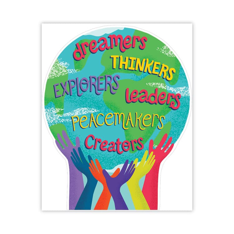 CARSON-DELLOSA EDUCATION Motivational Bulletin Board Sets, 47-Piece Set, One World, 24.7" x 20", Multicolor (CDP110488) thumbnail 3