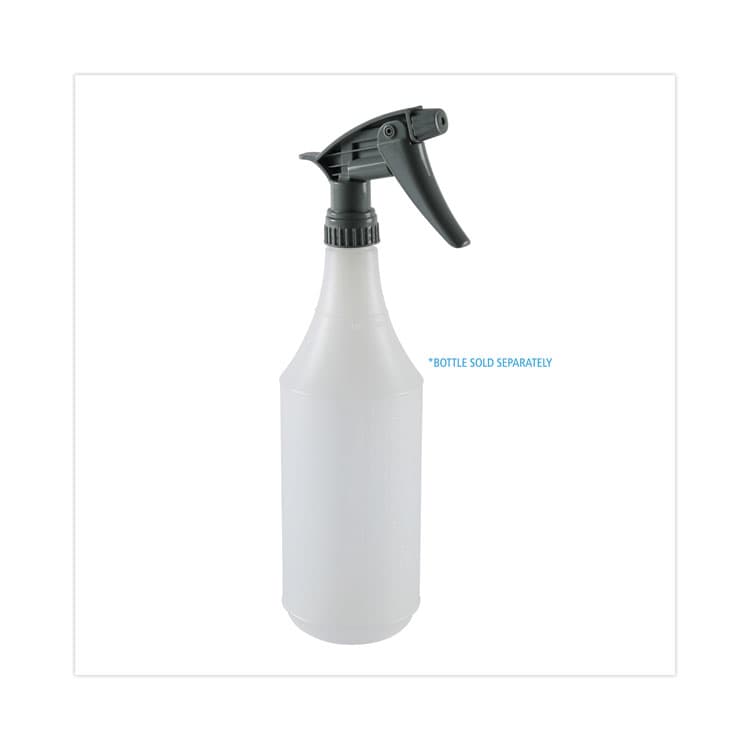 BOARDWALK Chemical-Resistant Trigger Sprayer 320CR, 7.25" Tube, Fits 16 oz Bottles, Gray, 24/Carton (BWK72108) thumbnail 3