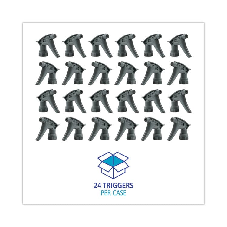 BOARDWALK Chemical-Resistant Trigger Sprayer 320CR, 7.25" Tube, Fits 16 oz Bottles, Gray, 24/Carton (BWK72108) thumbnail 4