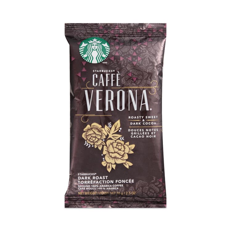 STARBUCKS COFFEE COMPANY Coffee, Caffe Verona, 2.5 oz Packet, 18/Box (SBK11018192)