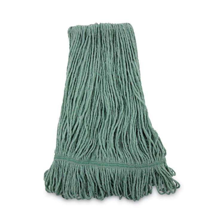BOARDWALK Narrowband Looped-End Mop Head, Premium Standard Head, Cotton/Rayon Fiber, Medium, Green, 12/Carton (BWK502GNNB)