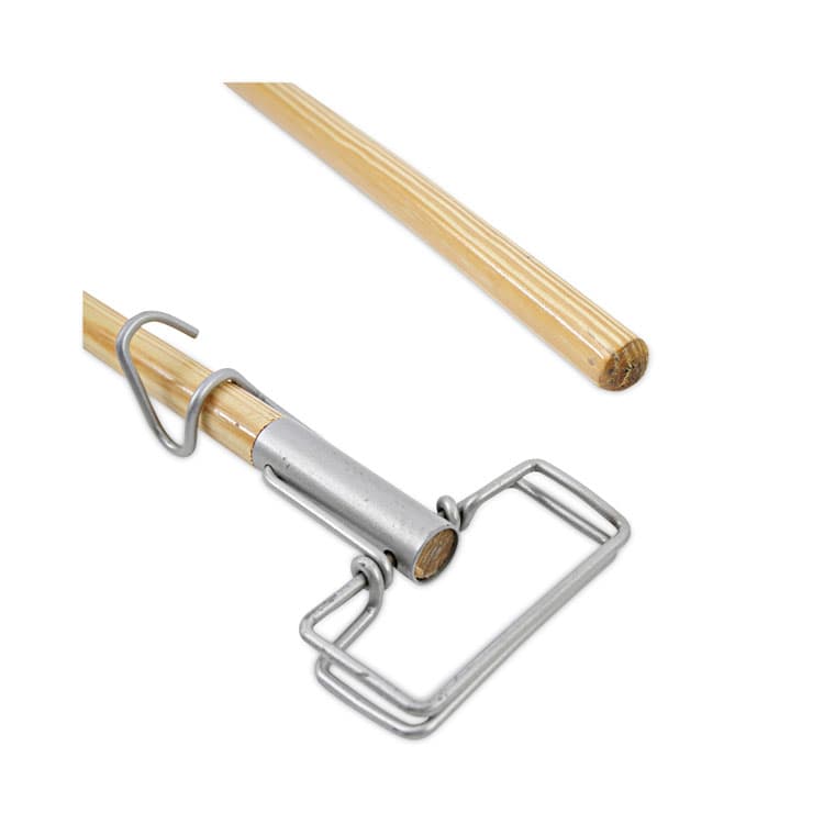 BOARDWALK Spring Grip Metal Head Mop Handle for Most Mop Heads, 60", Natural (BWK609) thumbnail 4