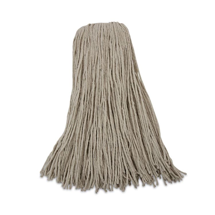 BOARDWALK Mop Head, Economical Lie-Flat Head, Cotton Fiber, 32 oz, White, 12/Carton (BWK732C)