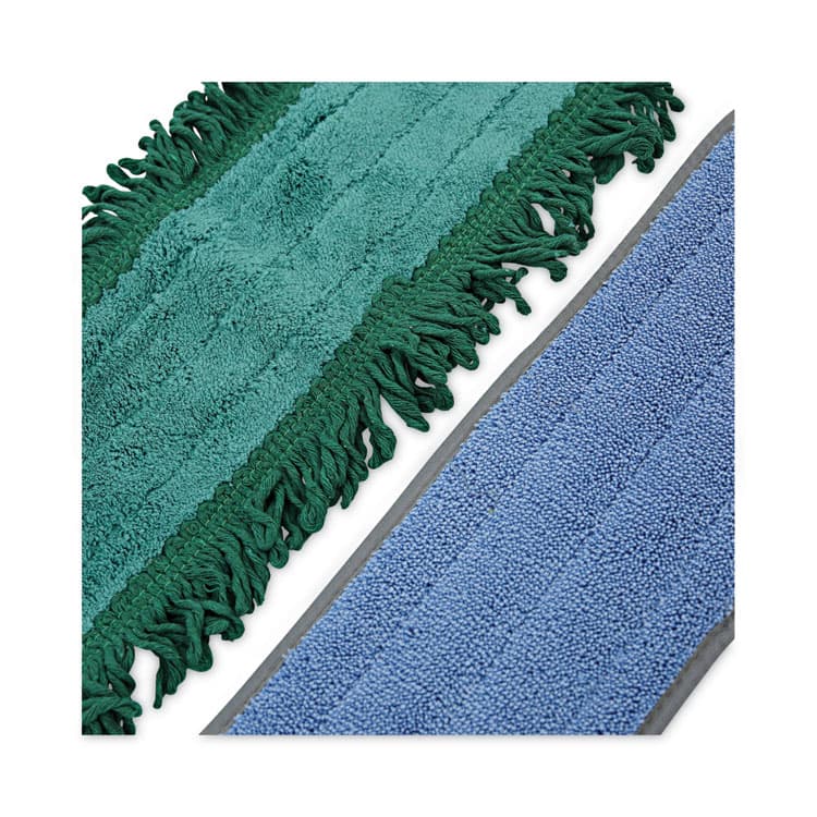 BOARDWALK Microfiber Cleaning Kit, 18" Blue/Green Microfiber Head, 35" to 60" Gray Aluminum Handle (BWKMFKIT) thumbnail 4