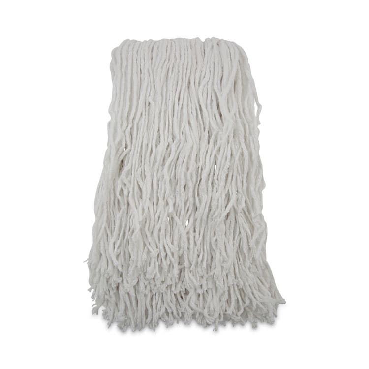 BOARDWALK Banded Rayon Cut-End Mop Heads, #24, White, 1.25" Headband, 12/Carton (BWKRM03024S)